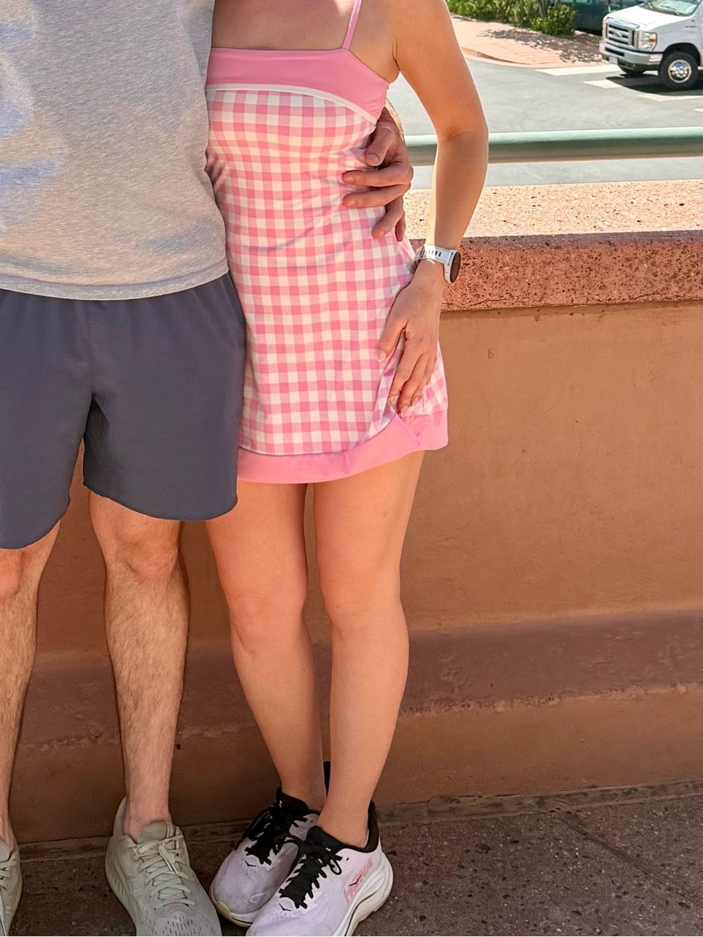 Pink Gingham Athletic Dress - Picture 3 of 3